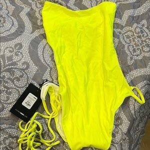 Neon Yellow One Piece Swimsuit